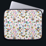 Mexican Otomi Style Bright Pattern Laptop Sleeve<br><div class="desc">Colourful Mexican Traditional Textile Embroidery Style.  Composition with birds,  flowers,  branches and animals</div>