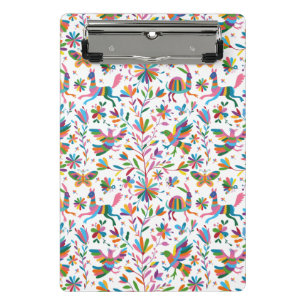  Mexican Otomi Style Bright Pattern Mini Clipboard