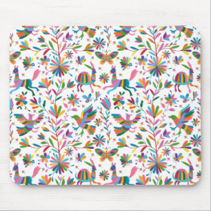 Mexican Otomi Style Bright Pattern Mouse Pad
