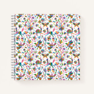 Mexican Otomi Style Bright Pattern Notebook
