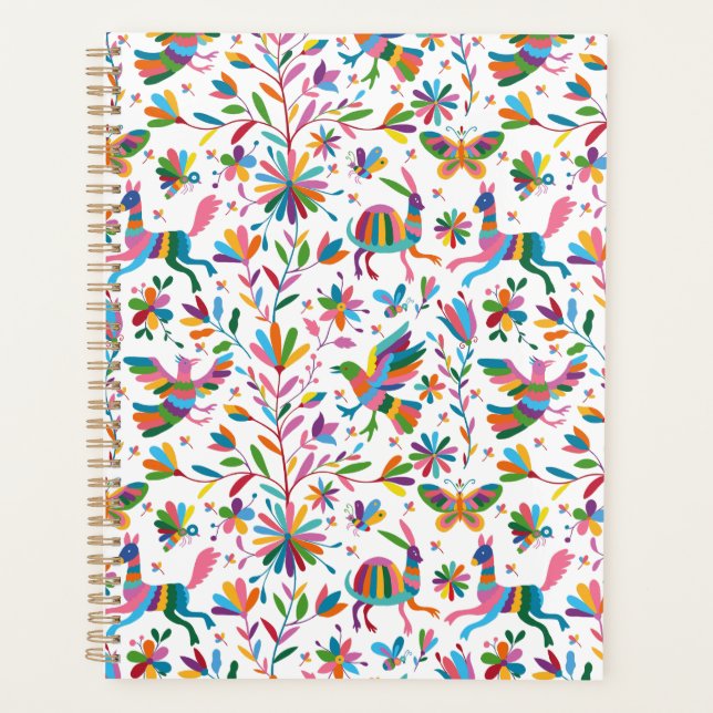  Mexican Otomi Style Bright Pattern Planner (Front)