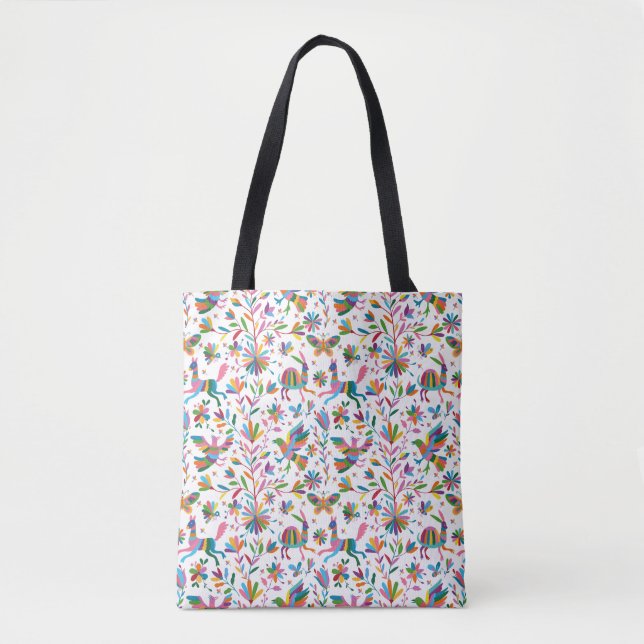  Mexican Otomi Style Bright Pattern Tote Bag (Front)