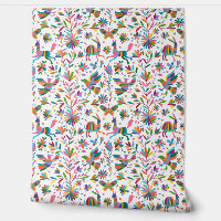 Mexican Otomi Style Bright Pattern