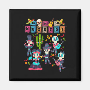 Mexican Papel Picado Banner -cute Dia De Los Muert Magnet