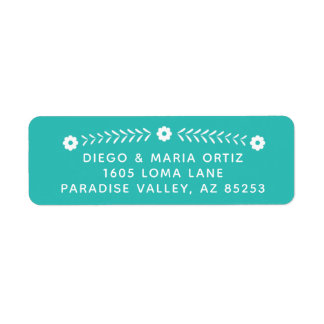 Mexican Papel Picado Return Labels