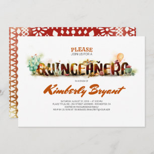 Mexican Party Fiesta - Quinceañera 15th birthday Invitation