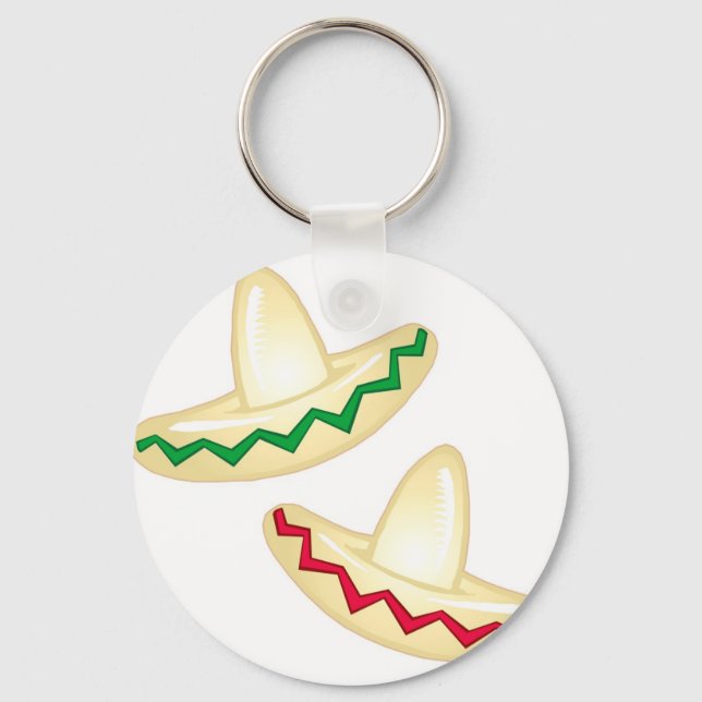 Mexican Party Icons Key Ring (Front)