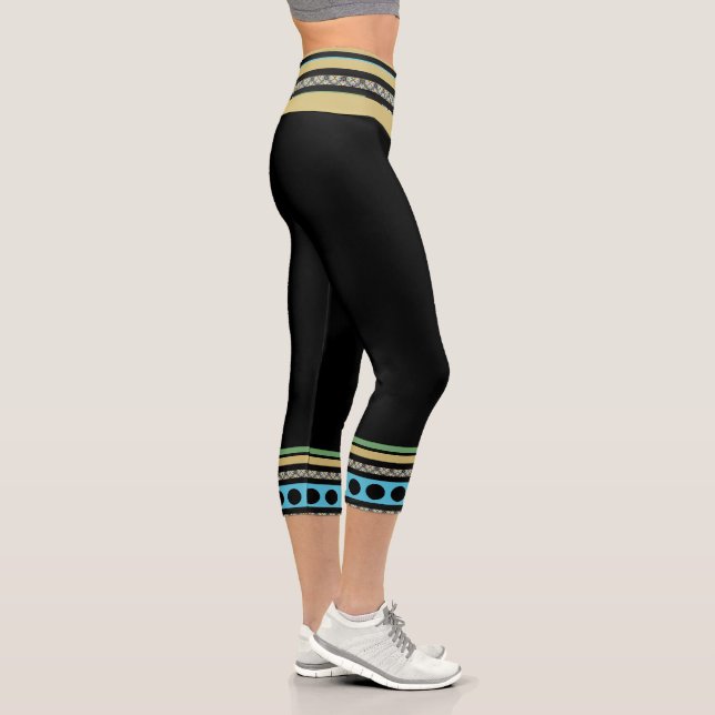 Mexican Patchwork Double Style 1  Capri Leggings (Right)