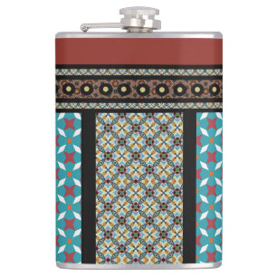 Mexican Patchwork Style 3 Hip Flask