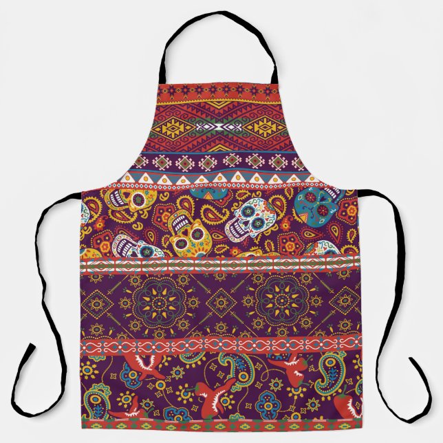 Mexican patchwork: traditional vintage design. apron (Front)