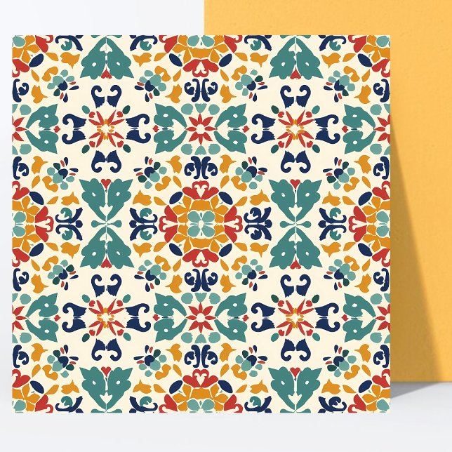 Mexican Pattern Colourful  Ceramic Tile (Creator Uploaded)