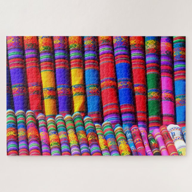 mexican pattern fabric puzzle (Horizontal)