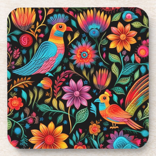 Mexican pattern script name coaster (Front)