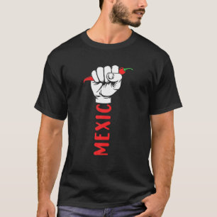 Mexican Pepper Mexico Sombrero Tequila Calavera Fi T-Shirt