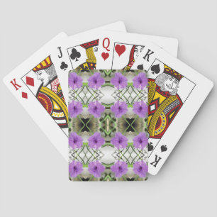 Mexican Petunias and Latticework Playing Cards