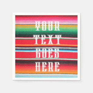 Mexican poncho blanket cinco de mayo napkin