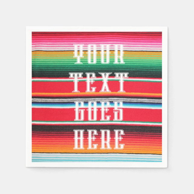 Mexican poncho custom cinco de mayo  napkin (Front)