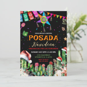 Mexican Posada Navidena Fiesta Cactus Christmas  Invitation