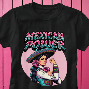 Mexican Power Strong Mariachi Woman Shirt