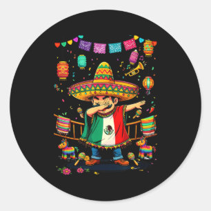 Mexican pride flag mexico roots heritage mexican classic round sticker