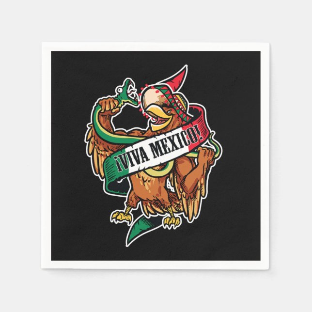 Mexican Pride Mexican Flag Napkin (Front)