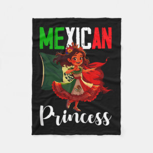 Mexican princess mexican pride flag mexico roots fleece blanket