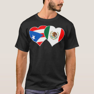 Mexican Puerto Rican Flag Mexirican Mexico Puerto  T-Shirt
