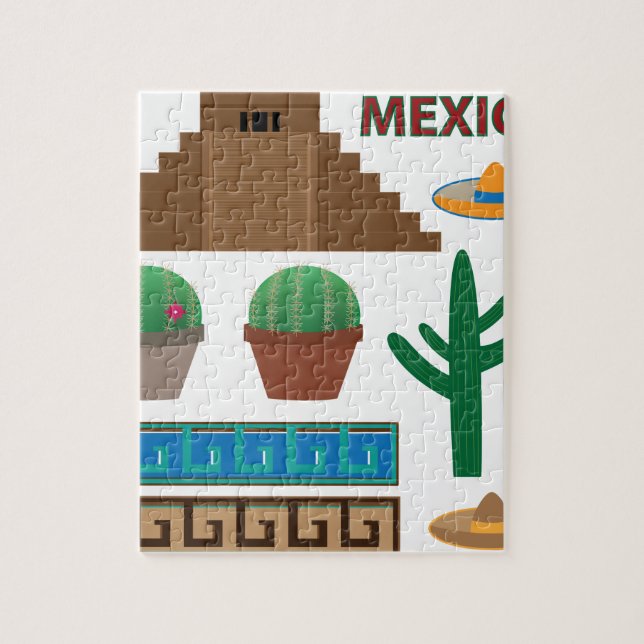 mexican pyramid jigsaw puzzle (Vertical)