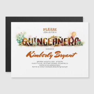 MEXICAN QUINCEANERA 15TH BIRTHDAY MAGNETIC INVITATION