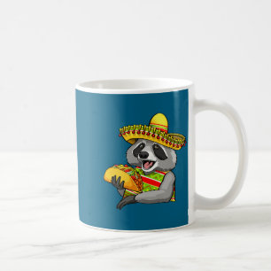 Mexican racoon cinco de mayo funny cute eating coffee mug