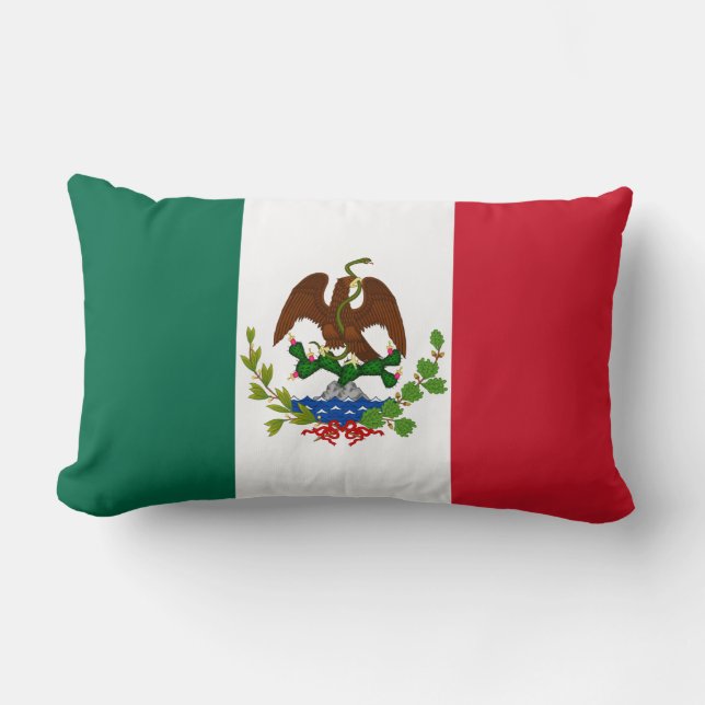 Mexican Republic Flag: 1824-1835, Santa Anna Lumbar Cushion (Front)