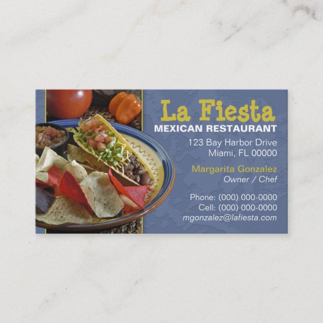 Mexican Restaurant Business Card (Front)
