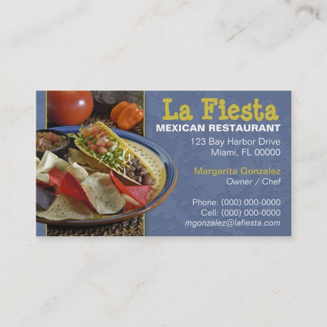 Mexican Restaurant Business Card (Front)