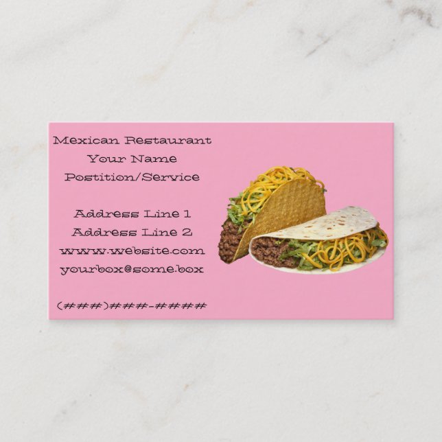 Mexican Restaurant Business Card (Front)