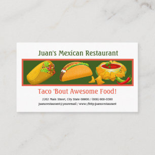 Mexican Restaurant Custom Business Card