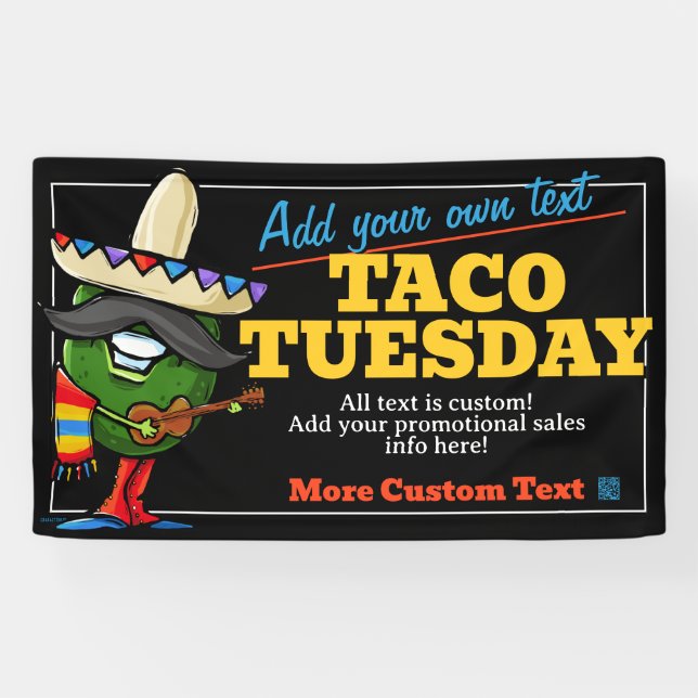 Mexican Restaurant Food Truck Taco Tuesday  Banner (Horizontal)