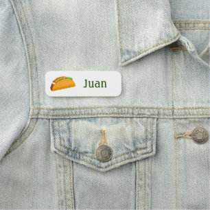 Mexican Restaurant Taco Name Tag