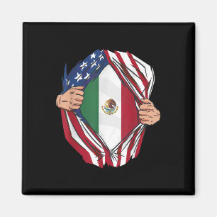 Mexican Roots Grow Usa America Mexico Heart Mex Vi Magnet