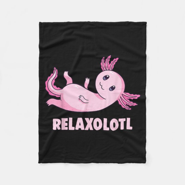 Mexican Salamander Axolotl Fleece Blanket (Front)