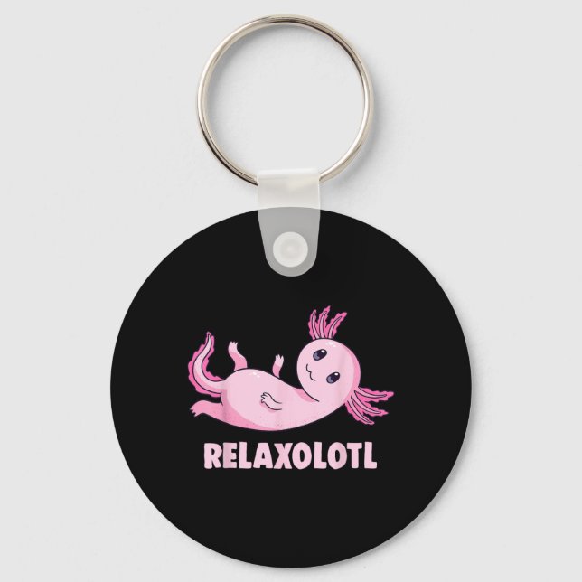Mexican Salamander Axolotl Key Ring (Front)