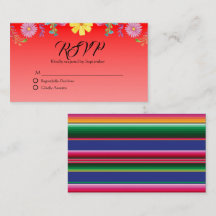 Mexican Sarape Folklore RSVP Card