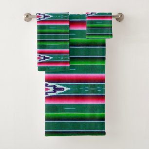 Mexican Sarape Pattern Bath Towel Set