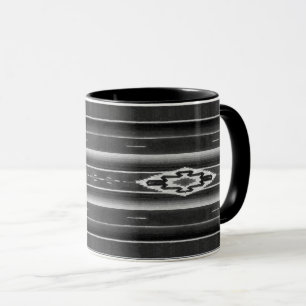Mexican Sarape Pattern in Black & White Mug