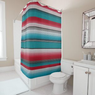 Mexican serape #5 shower curtain