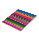 Mexican Serape Blanket Stripes Colourful Design Ceramic Tile<br><div class="desc">This design may be personalised by choosing the Edit Design option. You may also transfer onto other items. Contact me at colorflowcreations@gmail.com or use the chat option at the top of the page if you wish to have this design on another product or need assistance with this design. See more...</div>