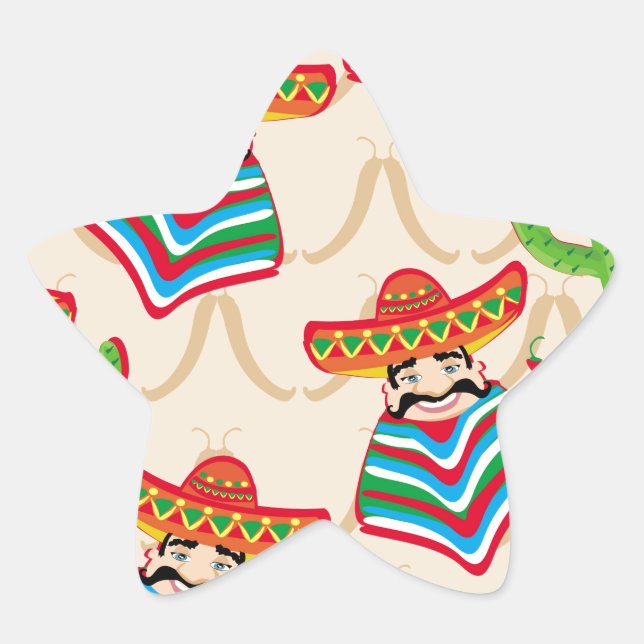 Mexican siesta star sticker (Front)