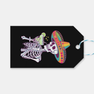 Mexican Skeleton Cinco De Mayo Margarita Fiesta Gift Tags