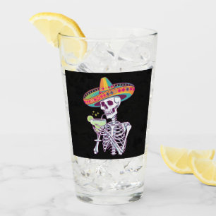 Mexican Skeleton Cinco De Mayo Margarita Fiesta Glass