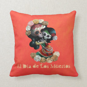 Mexican Skeleton Motherly Love Cushion