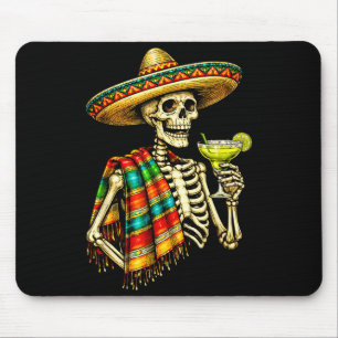 Mexican skeleton sombrero cinco de mayo mexican mouse pad